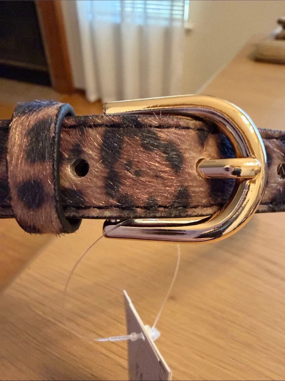NWT Gap Kids Leopard Print Belt with Gold Buckle